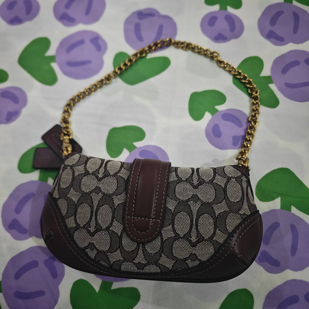 Coach Monogram Canvas Chain Bag - Picture 7 of 9